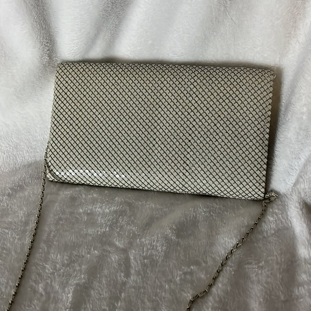 Vintage metal mesh clutch evening bag